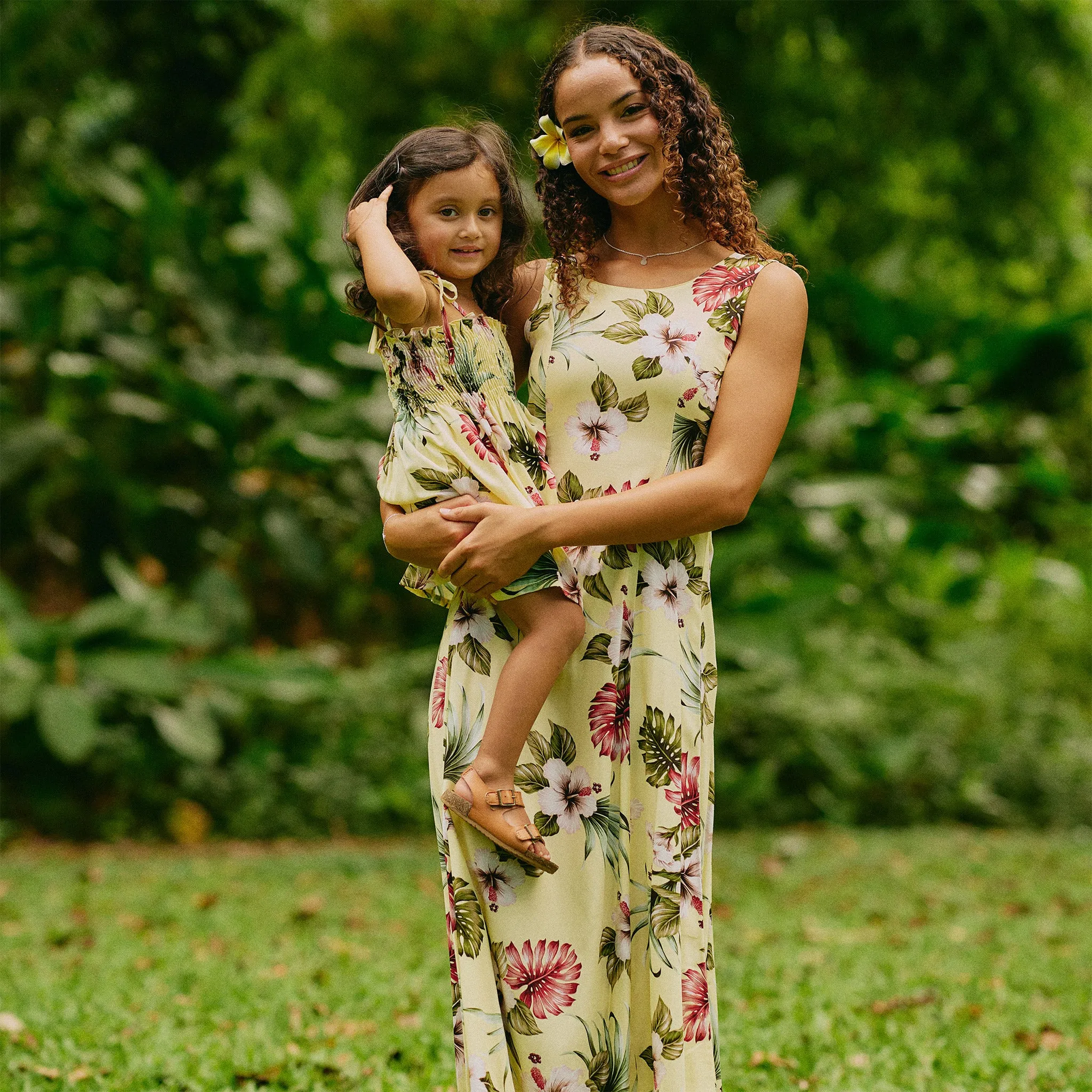 Hawaiian Floral Sylvia Long Dress