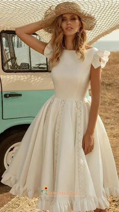 Informal Short Boho Wedding Dress