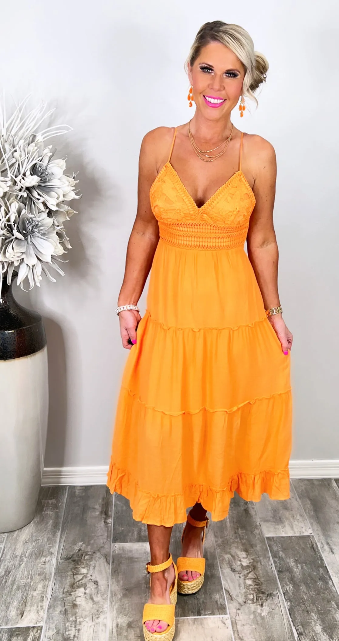 It All Begins With Love Maxi Dress - Orange
