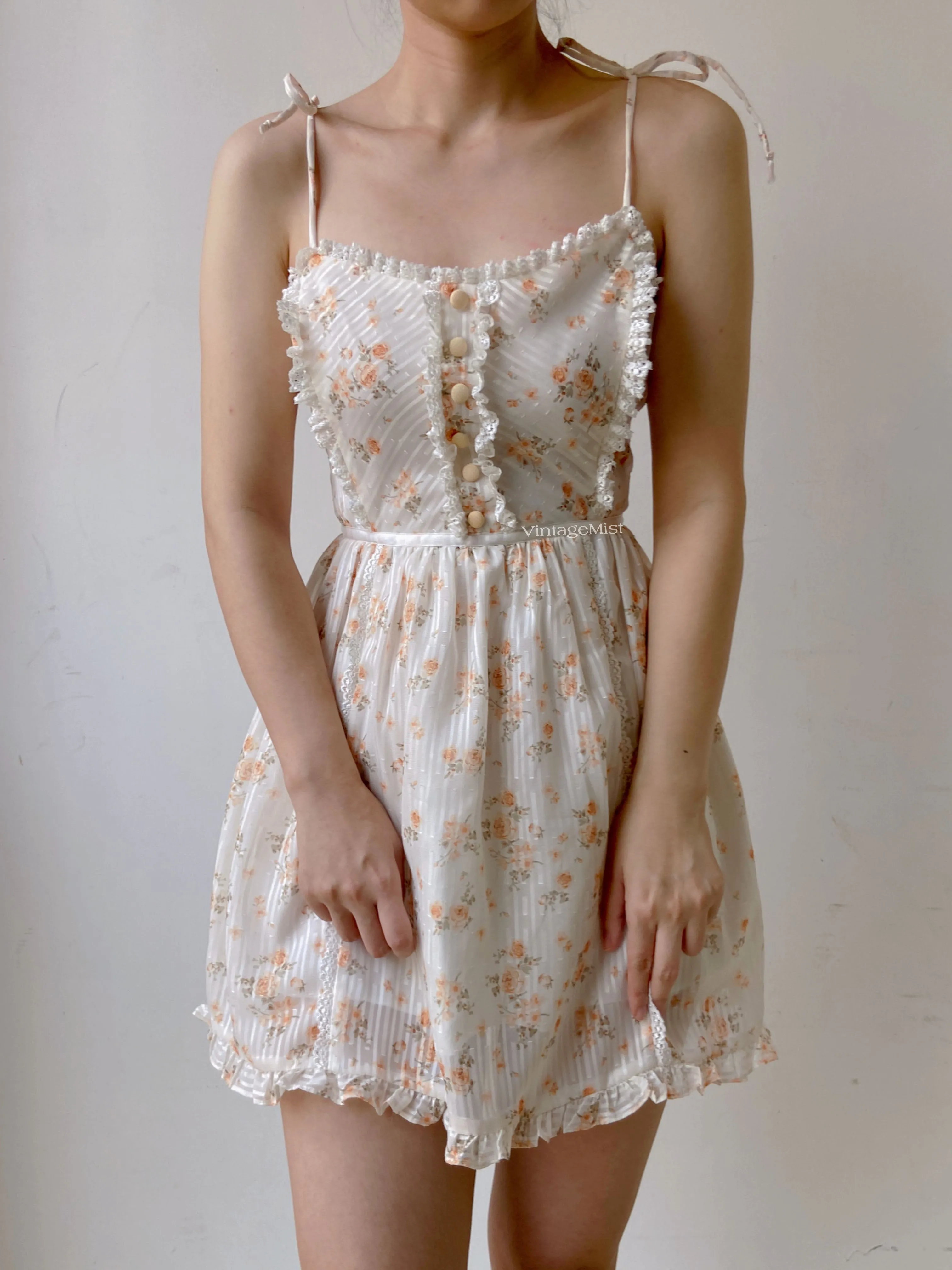 Jacquard Floral Mini Cami Dress