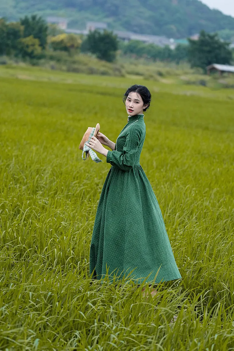 Jane Austen Style Green Dress