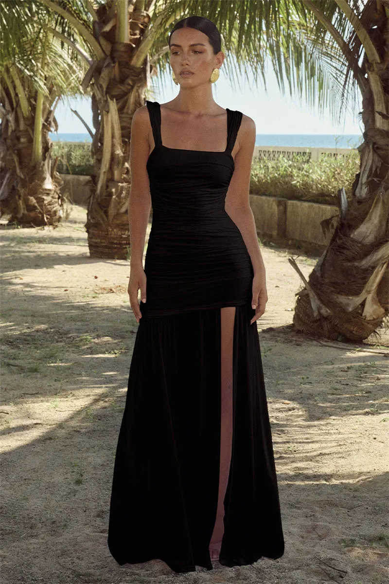 Joanna Sleeveless Thigh High Split Maxi Dress
