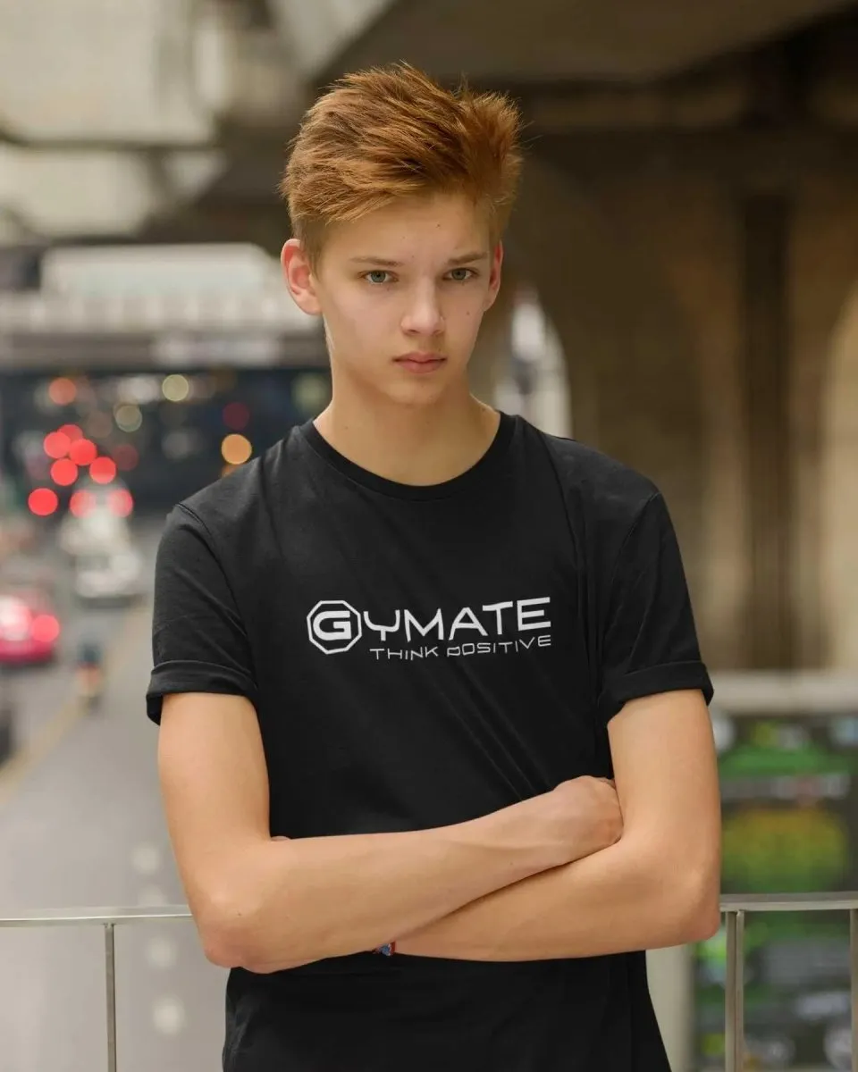 Junior T Shirts | Designer Gymate Think Positive