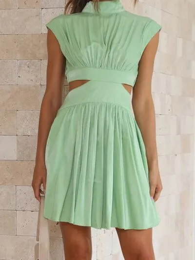 Lara Sila Mock Neck Mini Dress | 3 Colors | Poundton