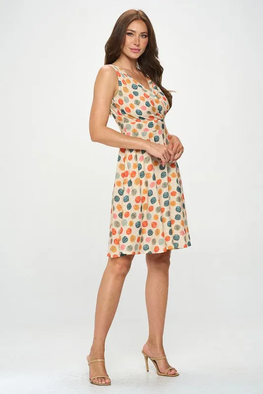 Leaf Polka Dot Dress