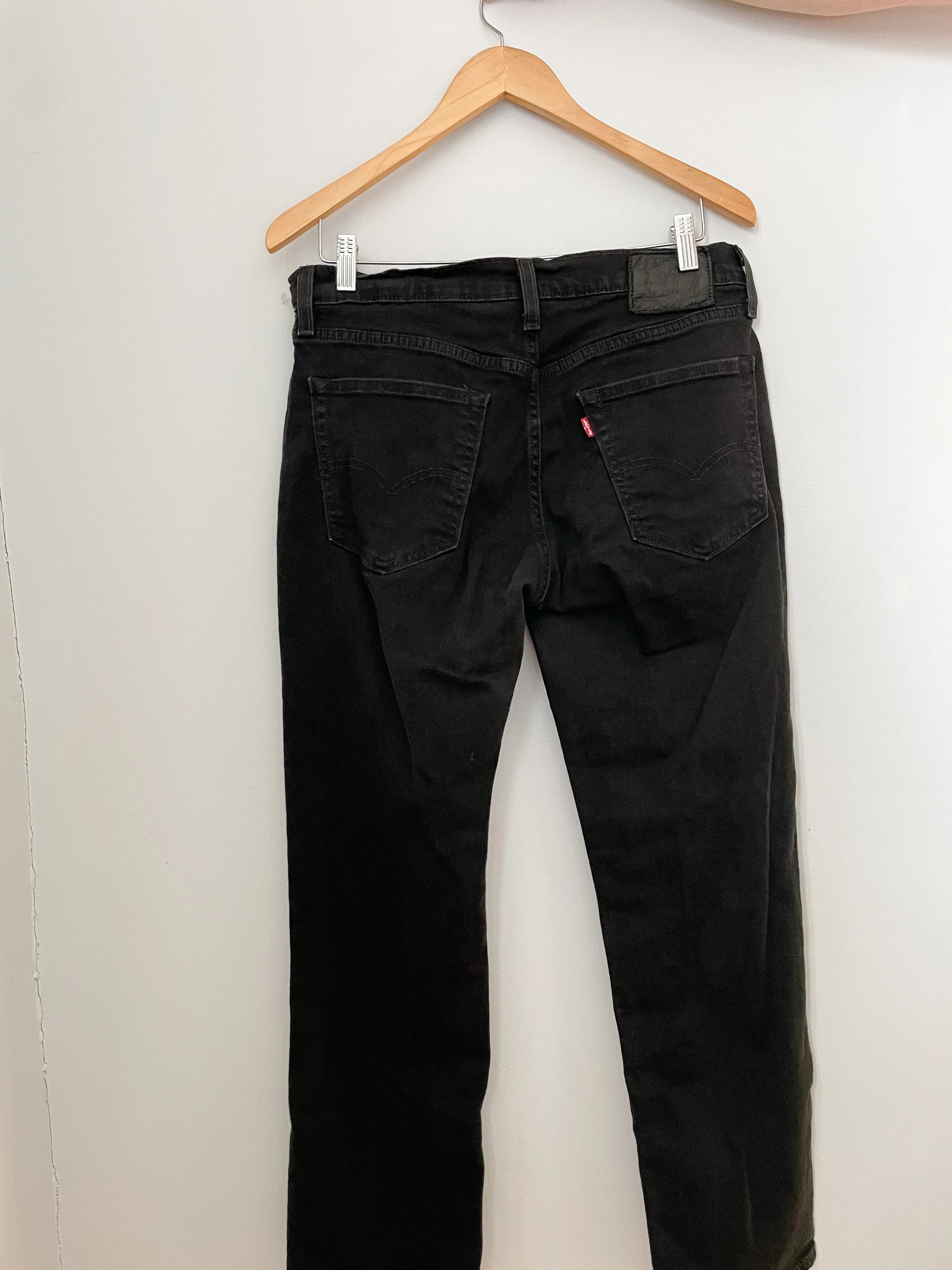 Levi's Black Straight Leg High Rise Jeans - Size W31 L30
