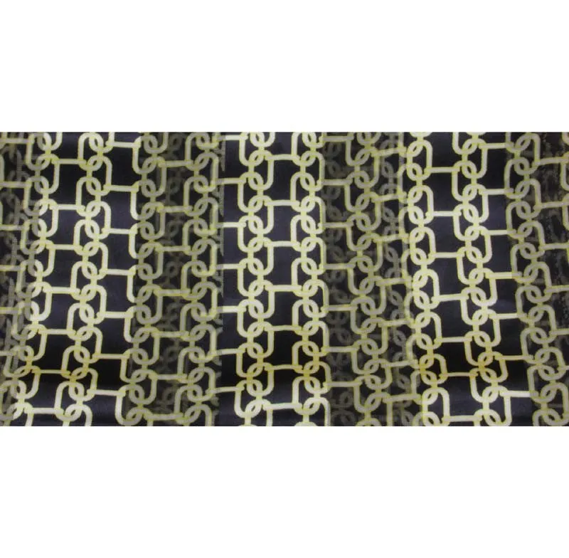 Long Scarf 60" x 13" Black Chain Design