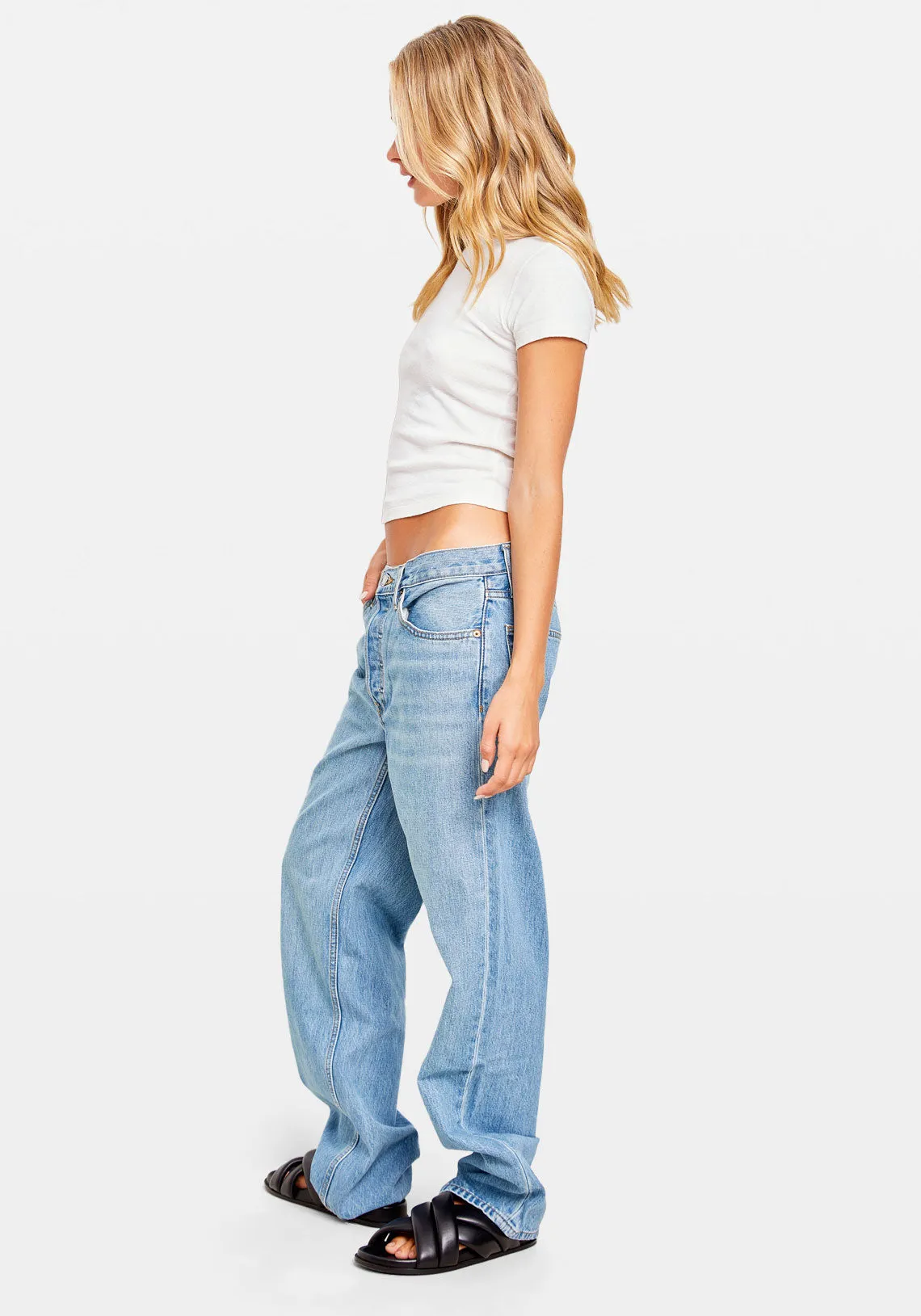 LOOSE LONGISH WASTED INDIGO