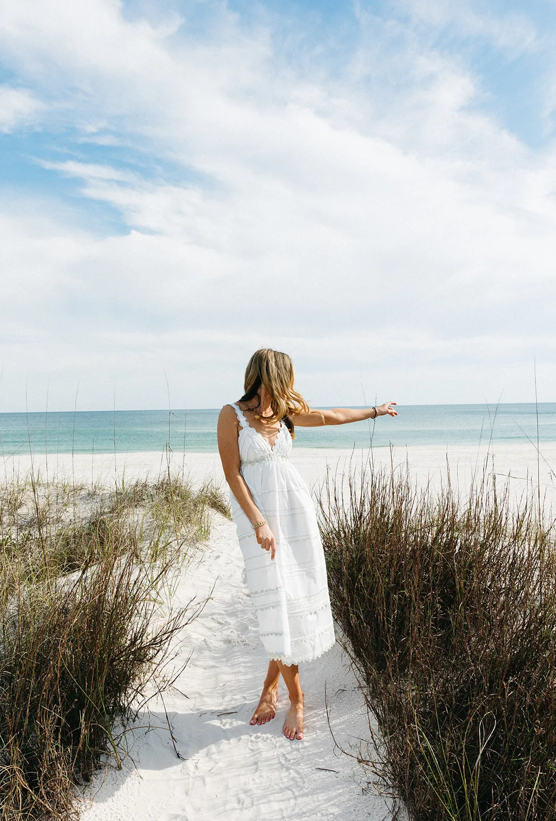 Maeve Midi Dress - Off White