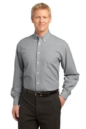 Meander - Port Authority® Plaid Pattern Easy Care Embroidered Shirt (S639)