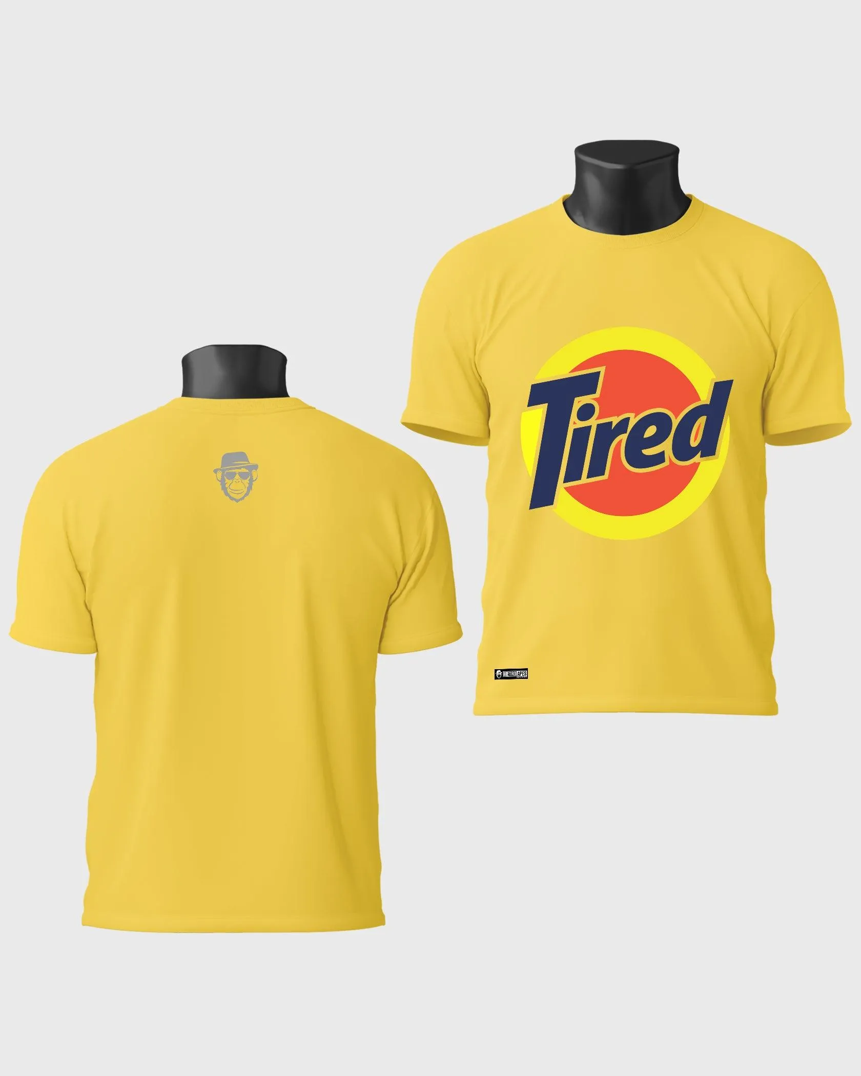 Mens Regular Tshirt Funky Logo Spoofs Tired