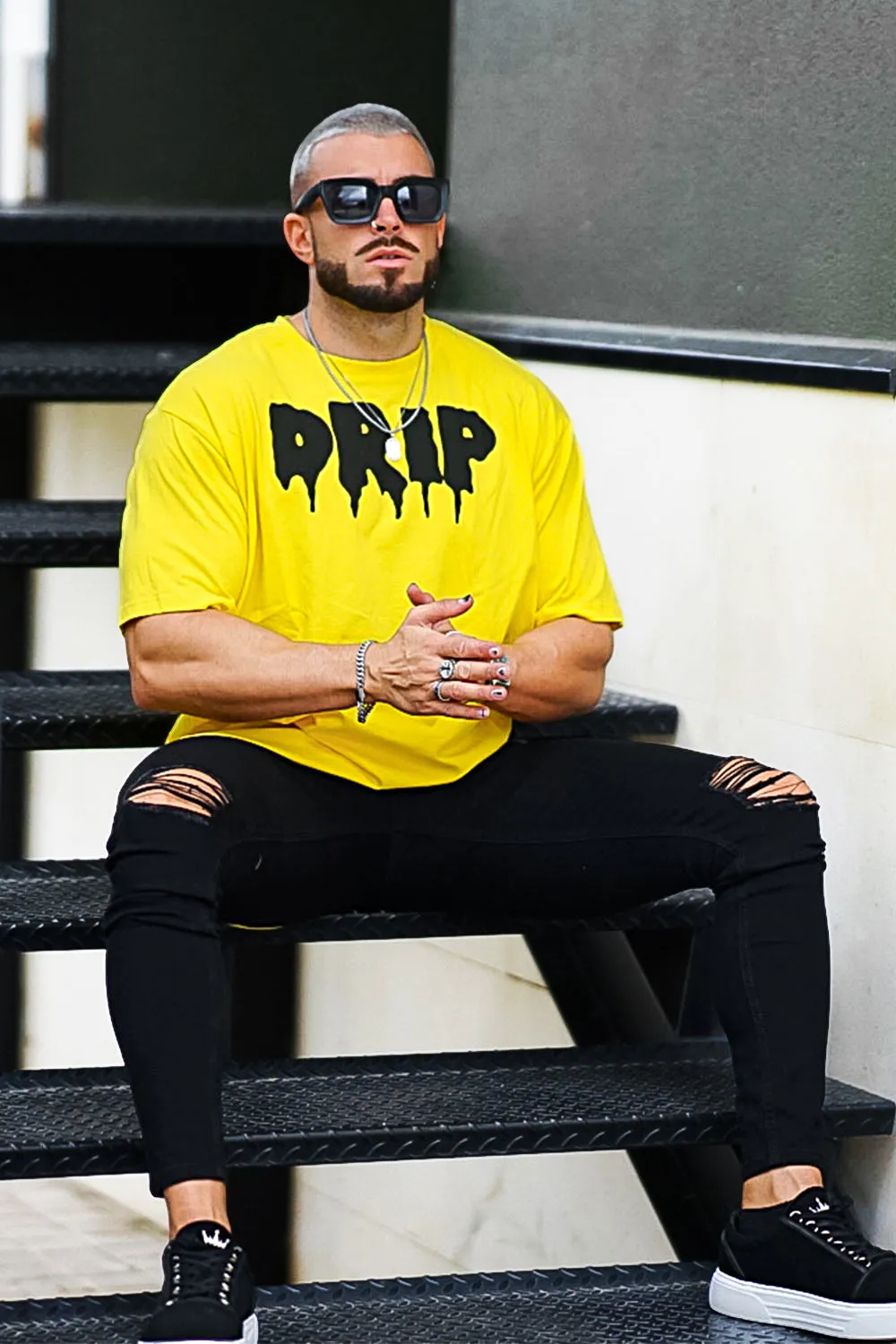 Men's Ripped Knee Skinny Jean