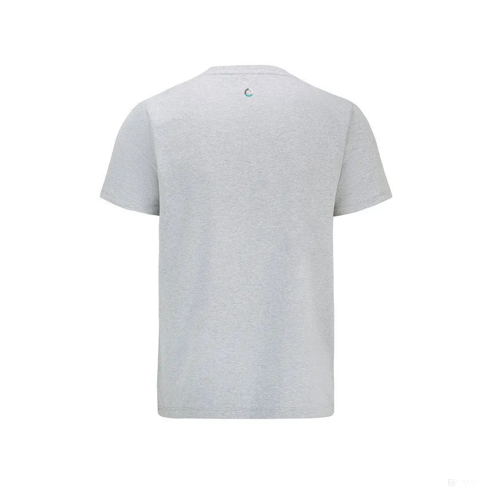 Mercedes T-Shirt, Large Logo, Grey, 2022
