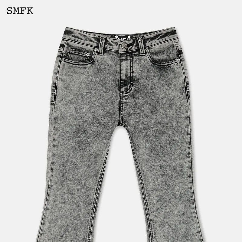 Mermaid Biker Jeans Black Grey