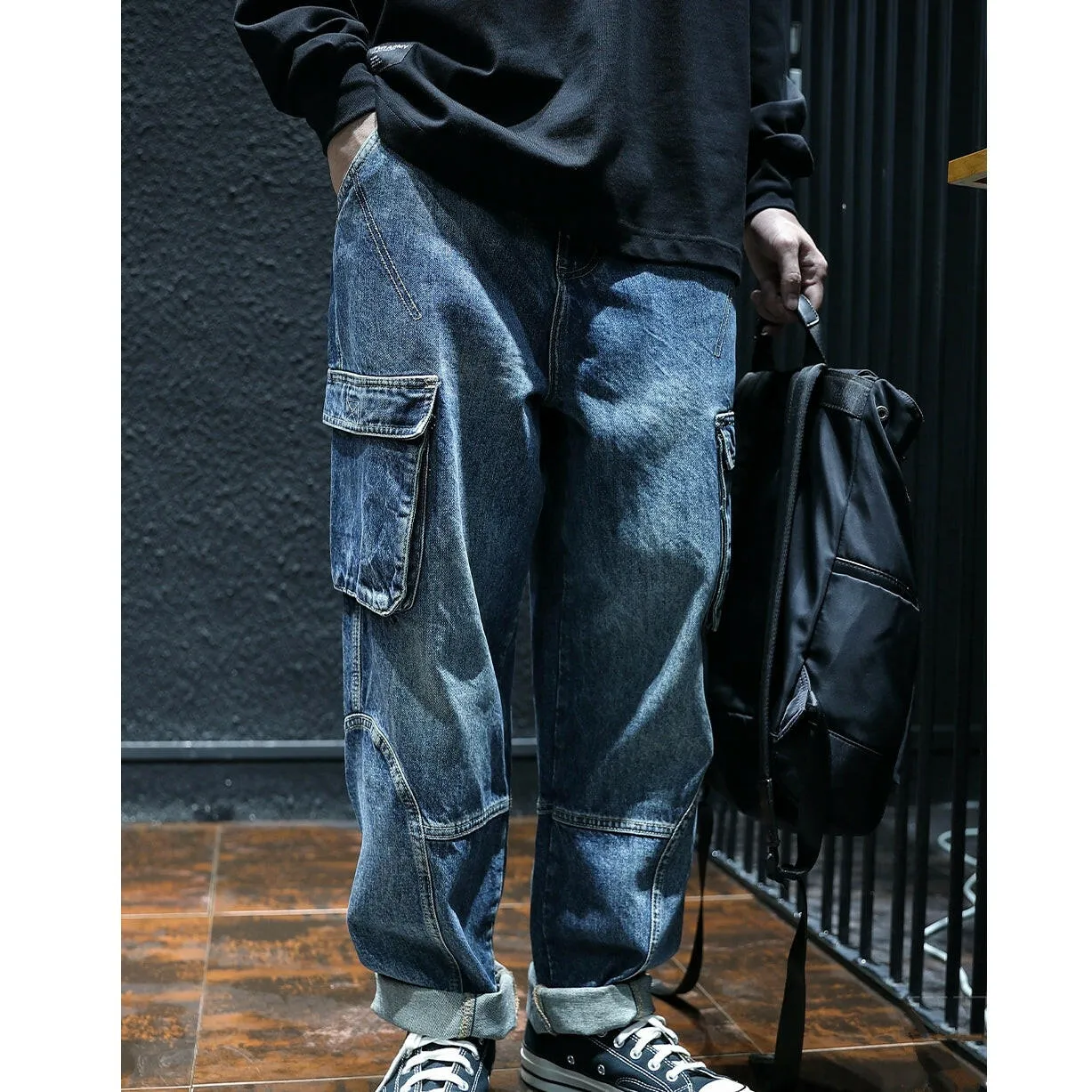 Multi-pocket Loose Men's Pants P0037