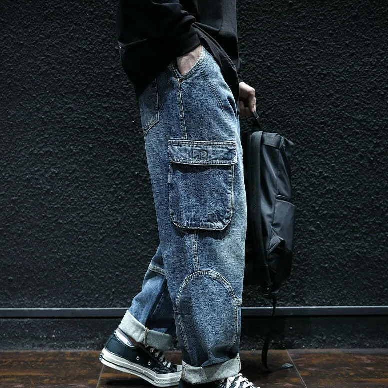 Multi-pocket Loose Men's Pants P0037