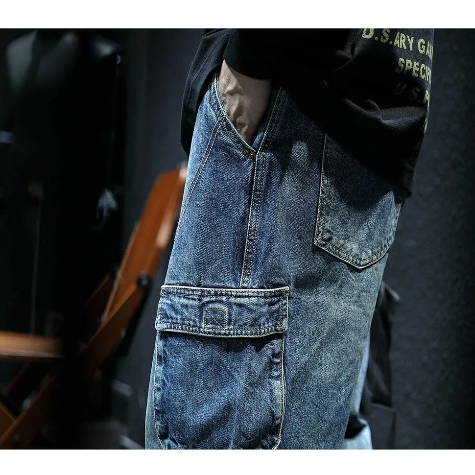 Multi-pocket Loose Men's Pants P0037