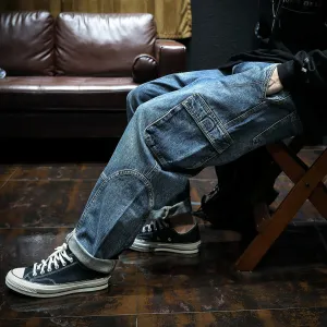 Multi-pocket Loose Men's Pants P0037