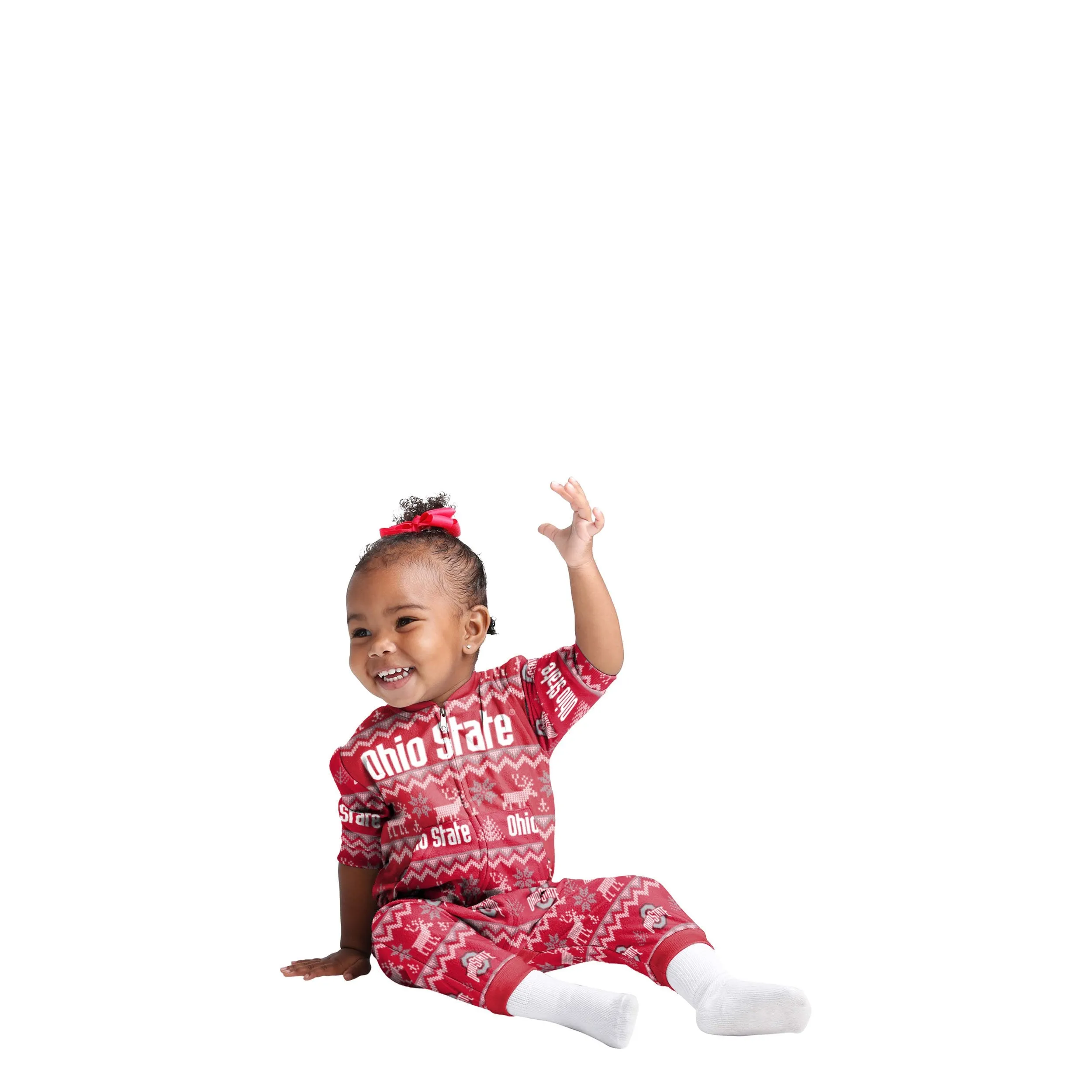 Ohio State Buckeyes NCAA Ugly Pattern Family Holiday Pajamas