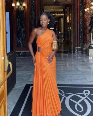 One-Shoulder Cutout Maxi Dress