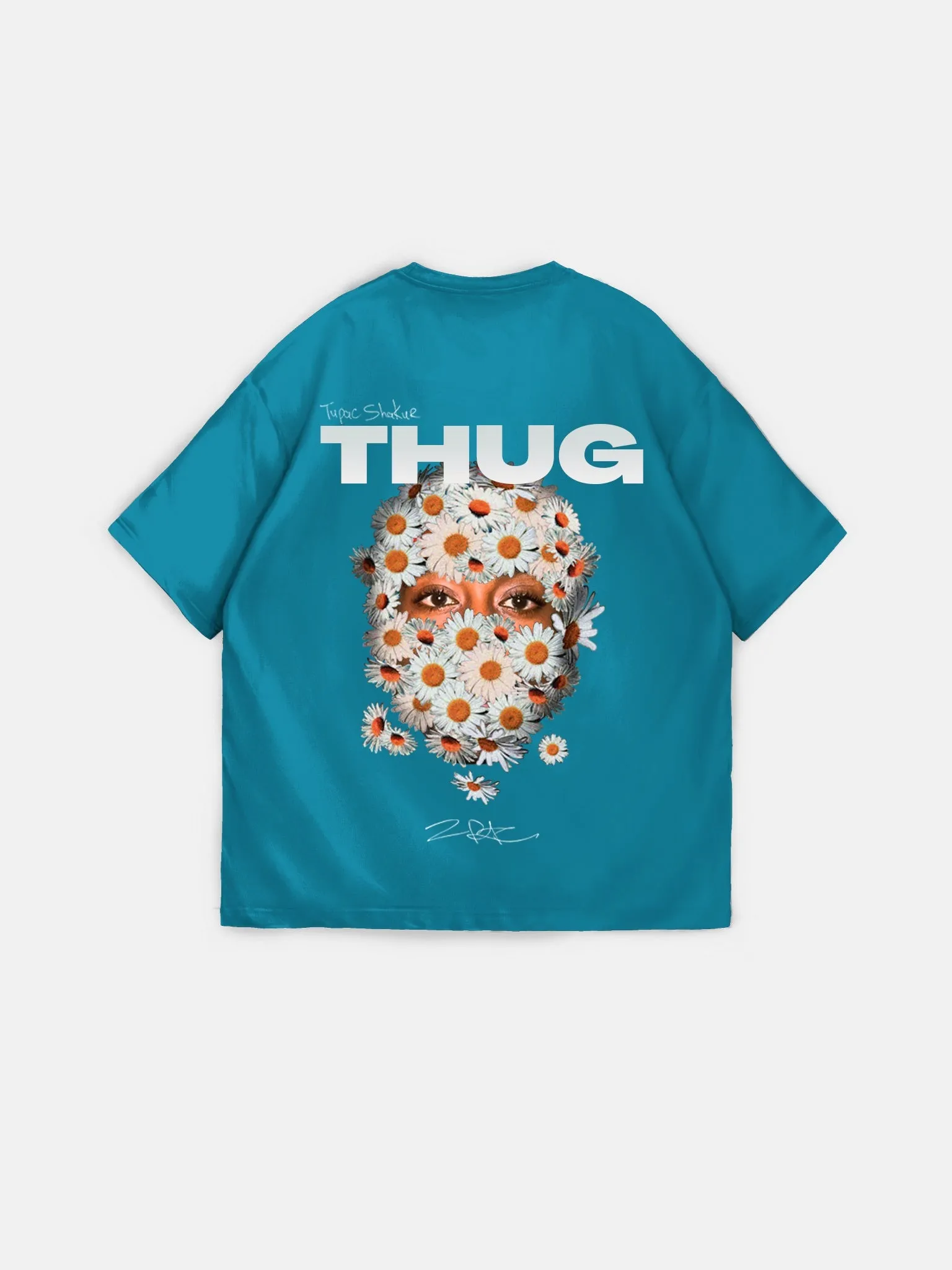 Oversize Thug T-shirt - Ocean