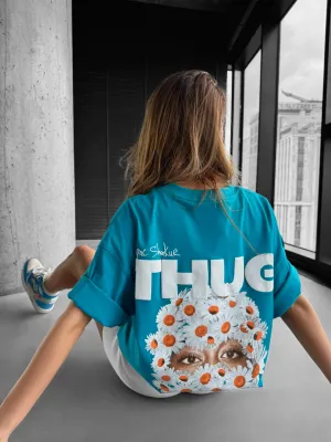 Oversize Thug T-shirt - Ocean