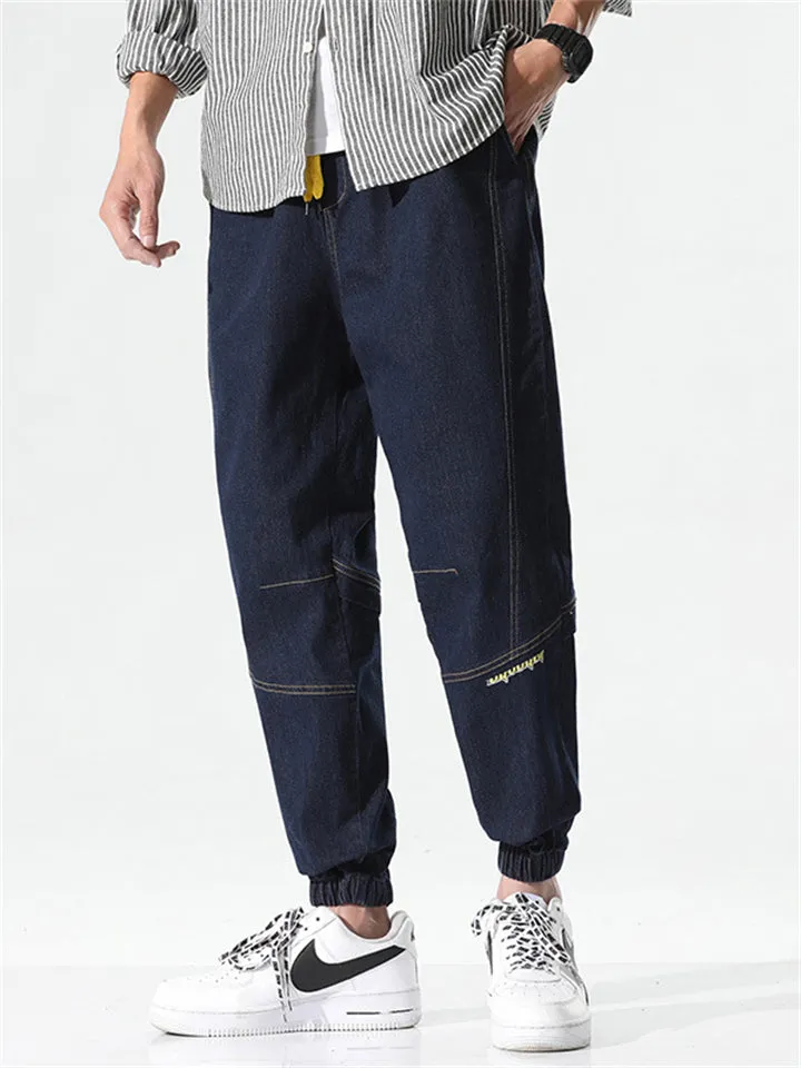 Oversized Spring Fall Streetwear Long Jeans For Men