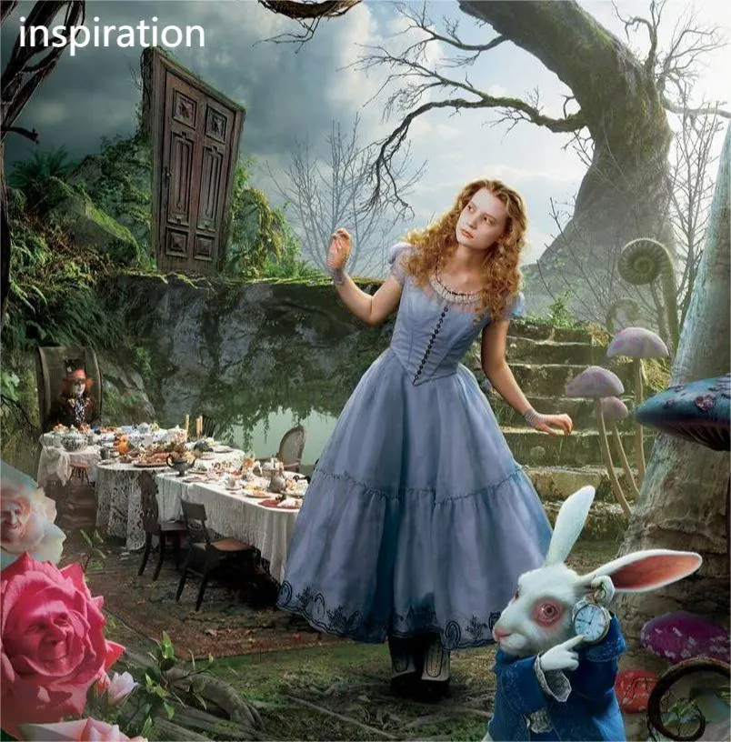 Period Drama Inspired Vintage Blue Prairie Dress