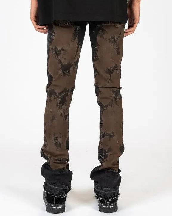 PHEELINGS SCARRED BY FLARE STACK DENIM (BLACK/BROWN)