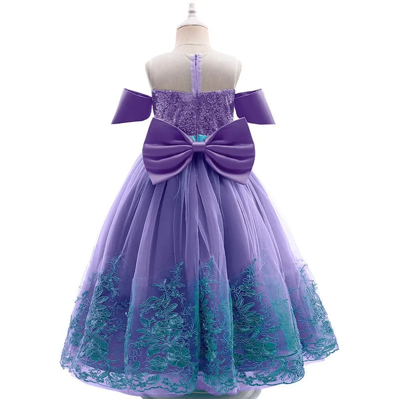 Princess Ariel Mermaid Inspired Girls Kids Dress Costume