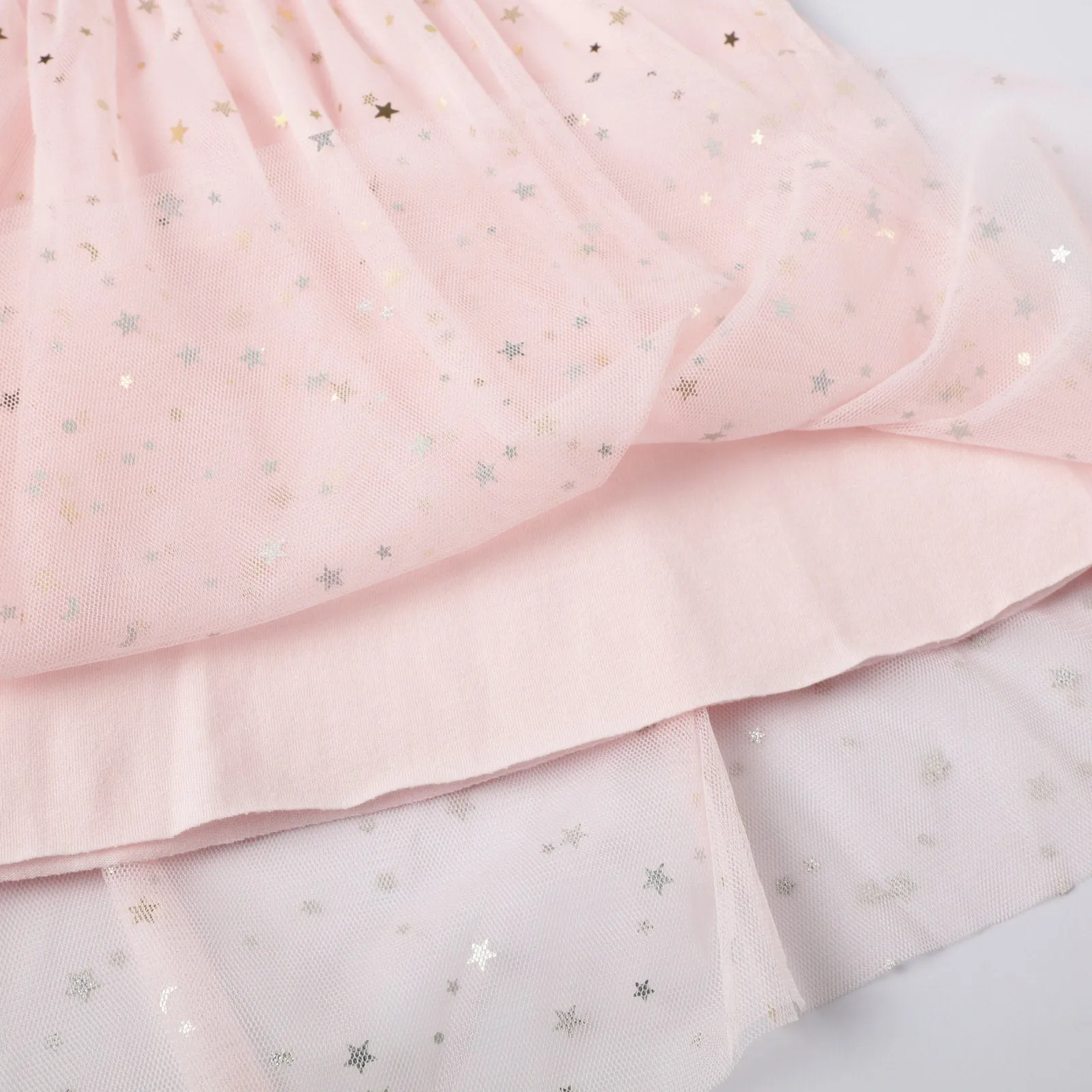 Princess Cute Bunny Pattern Pink Short Sleeve Summer Dress