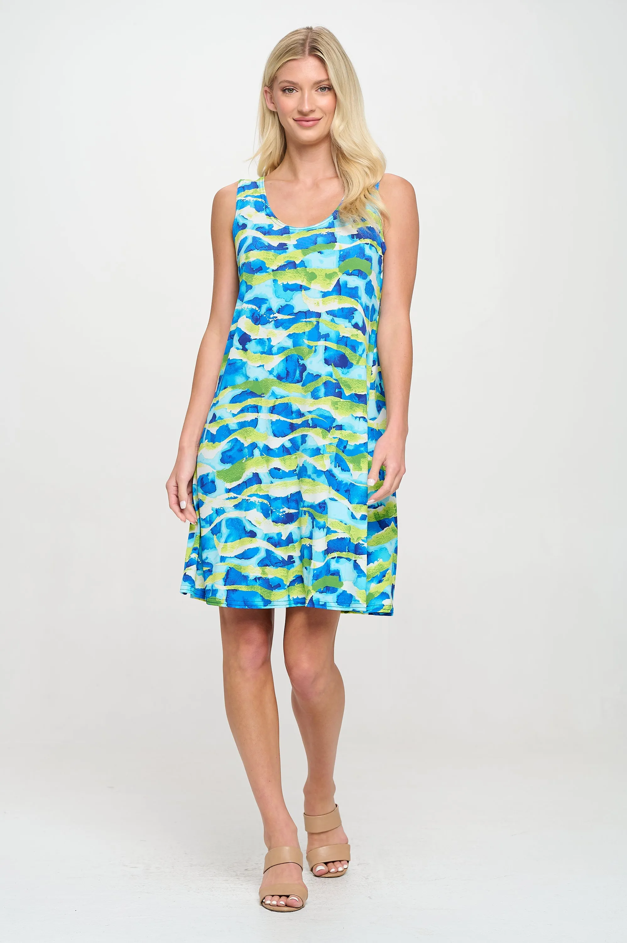 Print Missy Tank Dress Sleeveless Prints - 7003HT-TRD1-D010