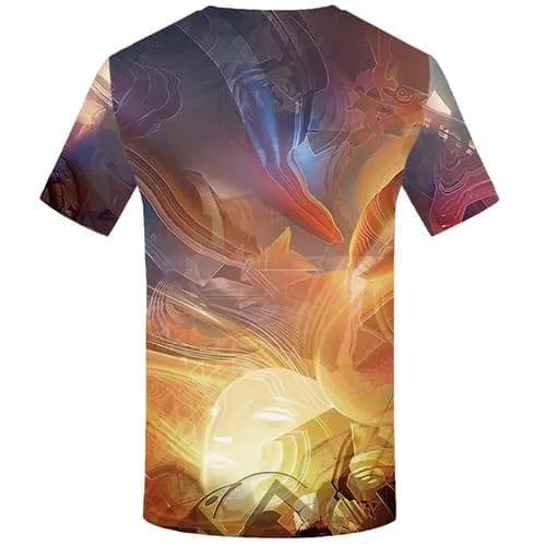 Psychedelic T-shirt Men Colorful T shirts Funny War T-shirts Graphic Cartoon Tshirts Casual Abstract Tshirt Anime Short Sleeve