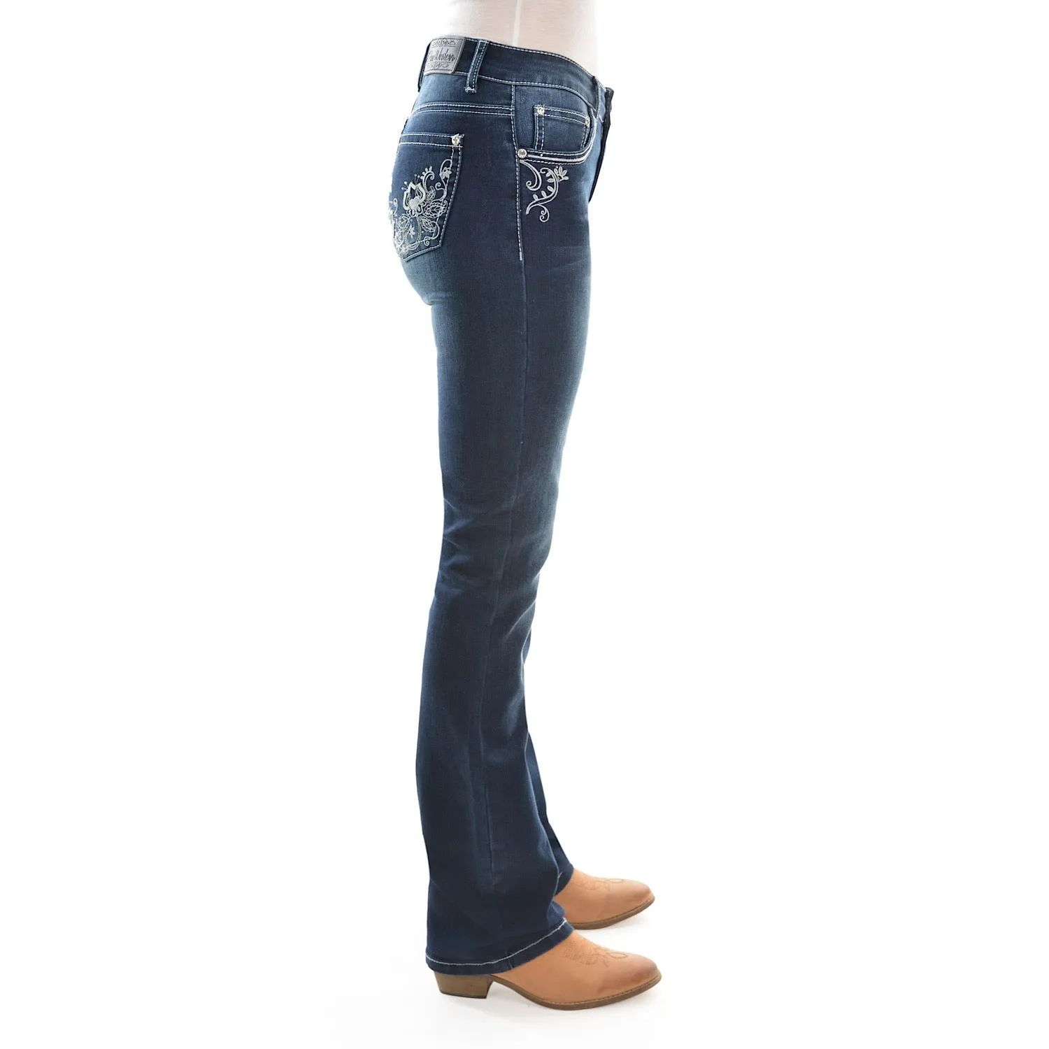 Pure Western Women's Rosie Boot Cut Jean 34" Leg Dark Night