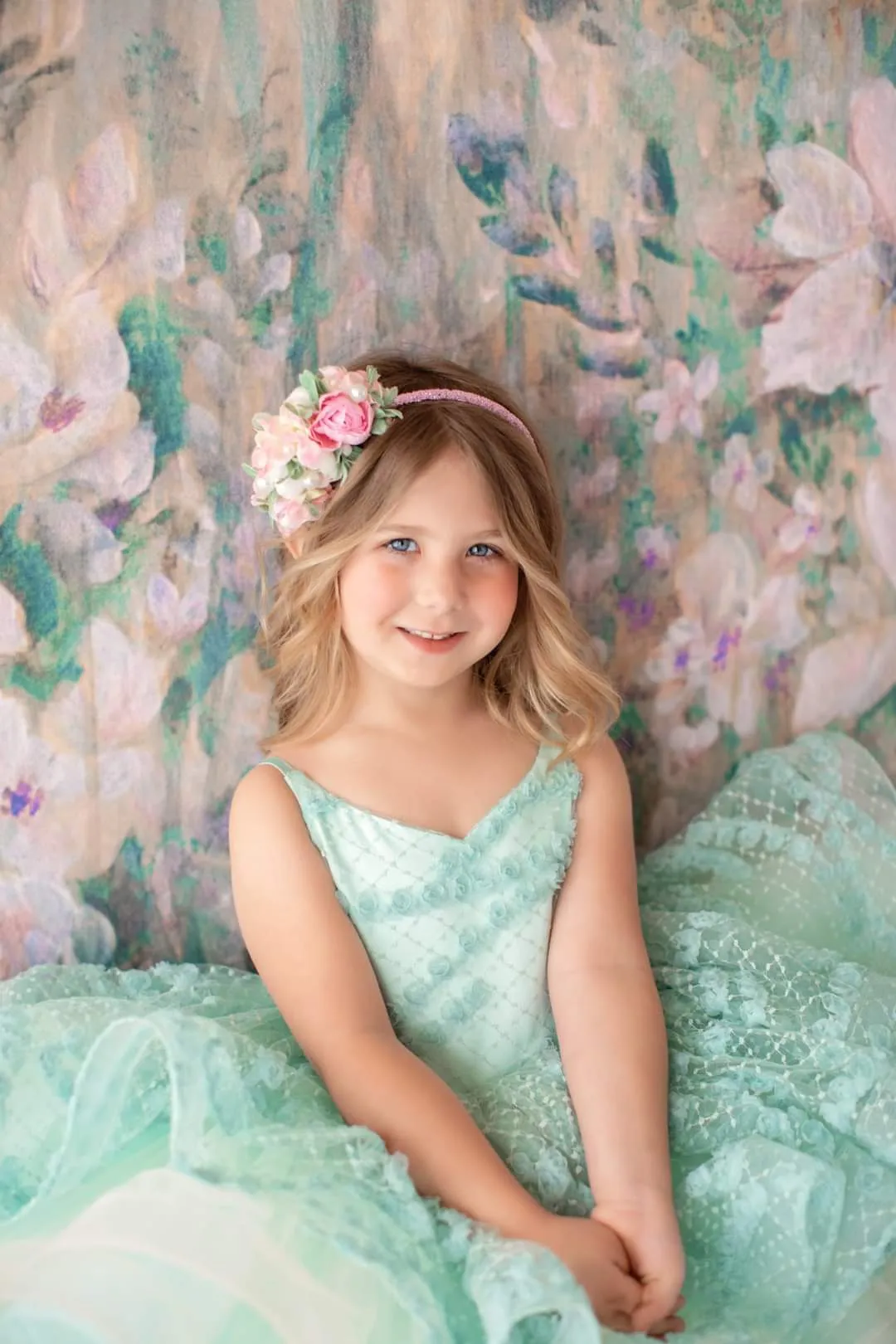 "Mint Dreams" -  Petal Length  Gown ( 4 Year - Petite 6 Year)