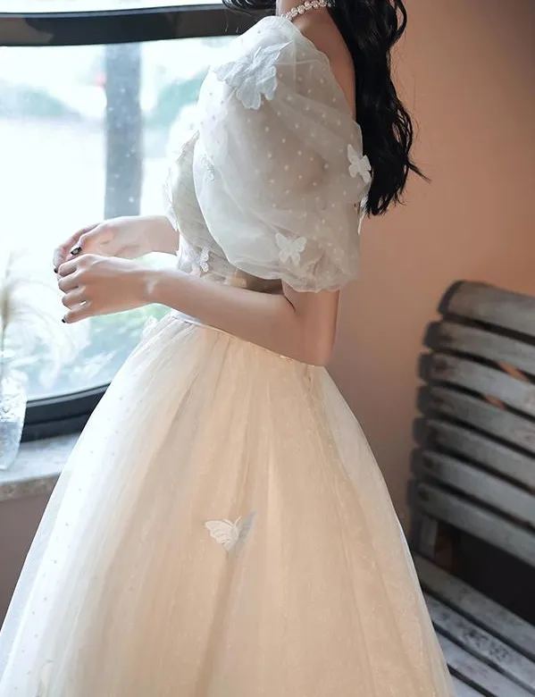 Retro Ethereal Butterfly Decor Prom Dress