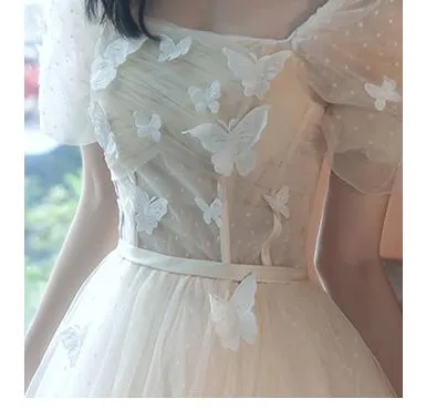 Retro Ethereal Butterfly Decor Prom Dress
