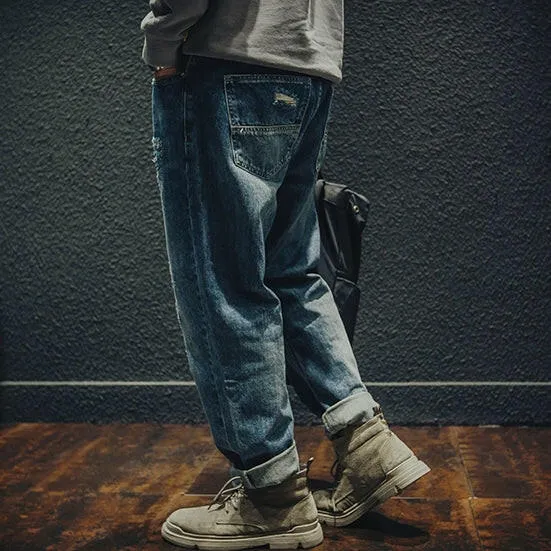 Ripped Men's Loose Jeans P0002