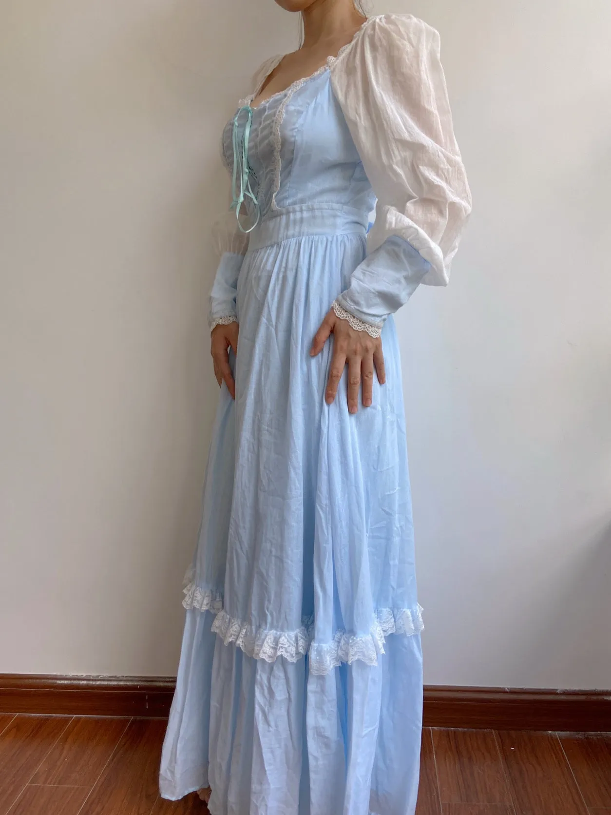 Romantic Princess Long Sleeve Lace Maxi Dress