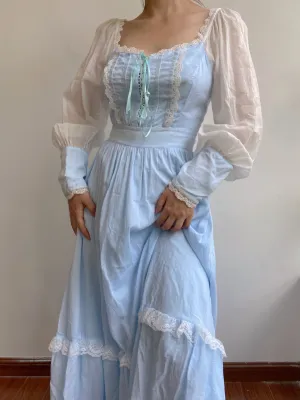 Romantic Princess Long Sleeve Lace Maxi Dress