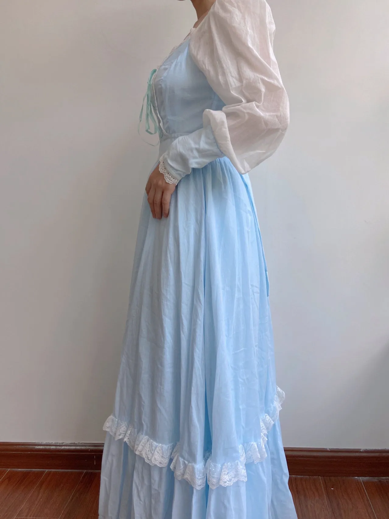 Romantic Princess Long Sleeve Lace Maxi Dress