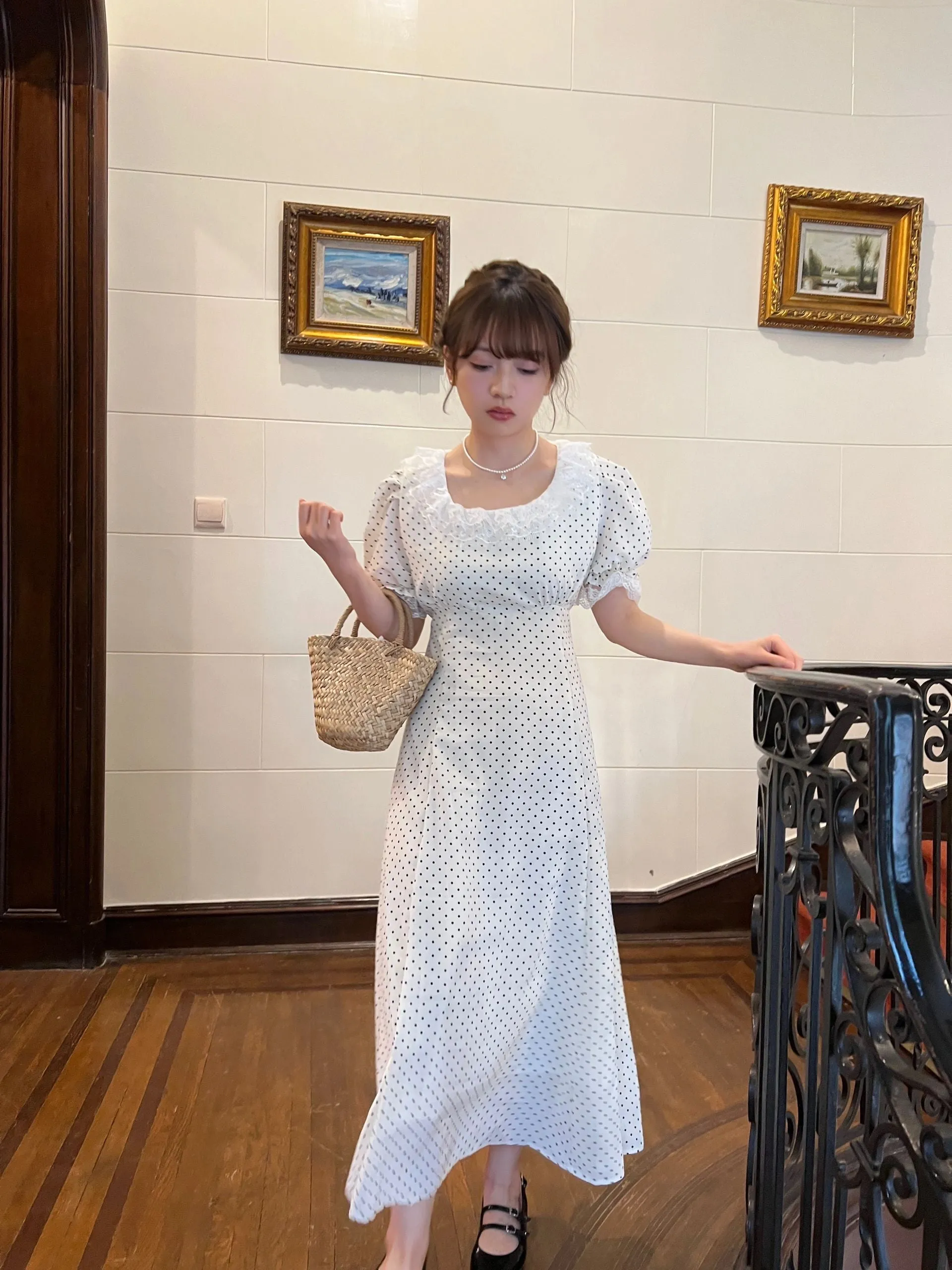 [Rose Candy] Afternoon Tea Polka Dot Dress