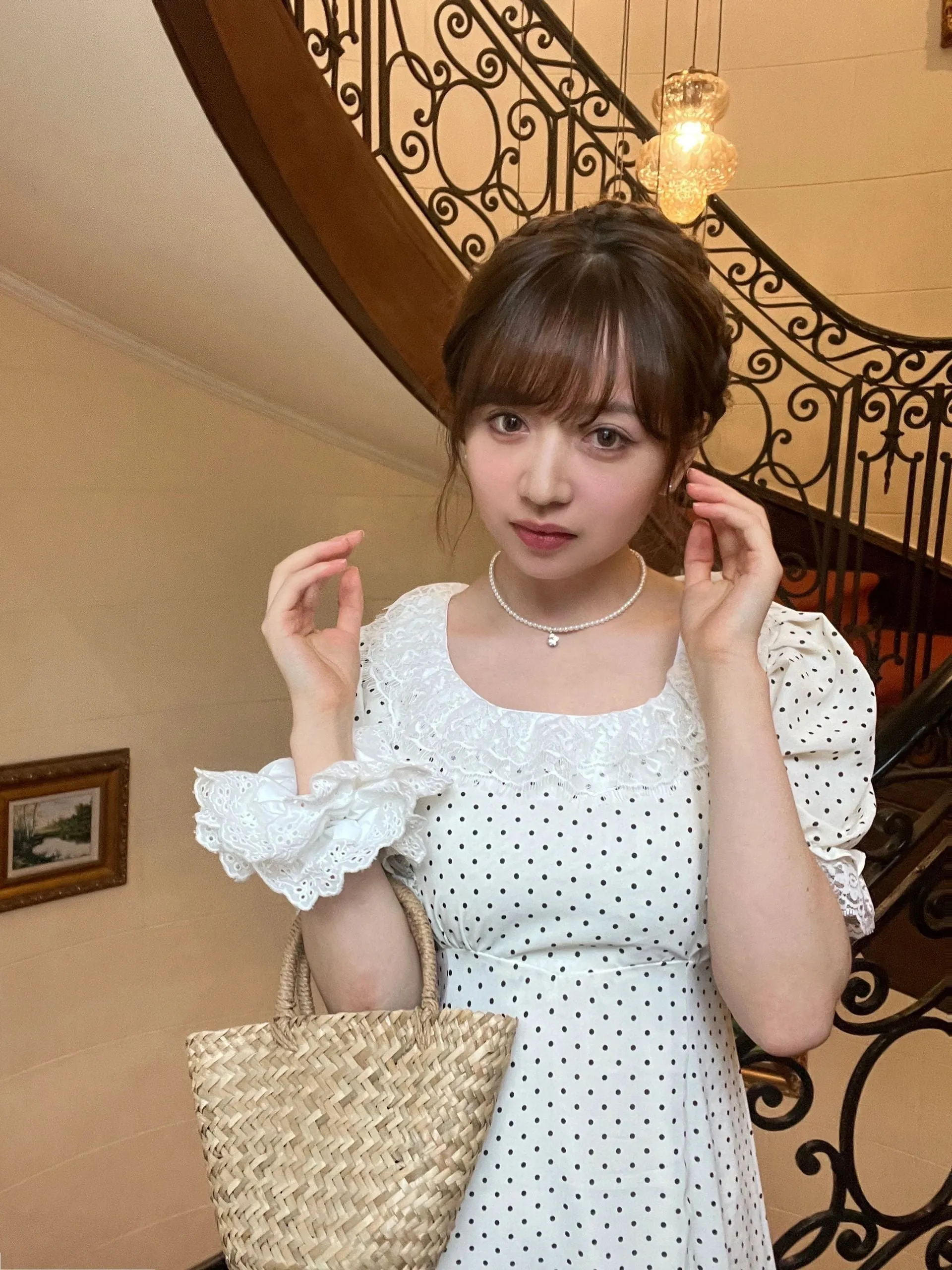 [Rose Candy] Afternoon Tea Polka Dot Dress