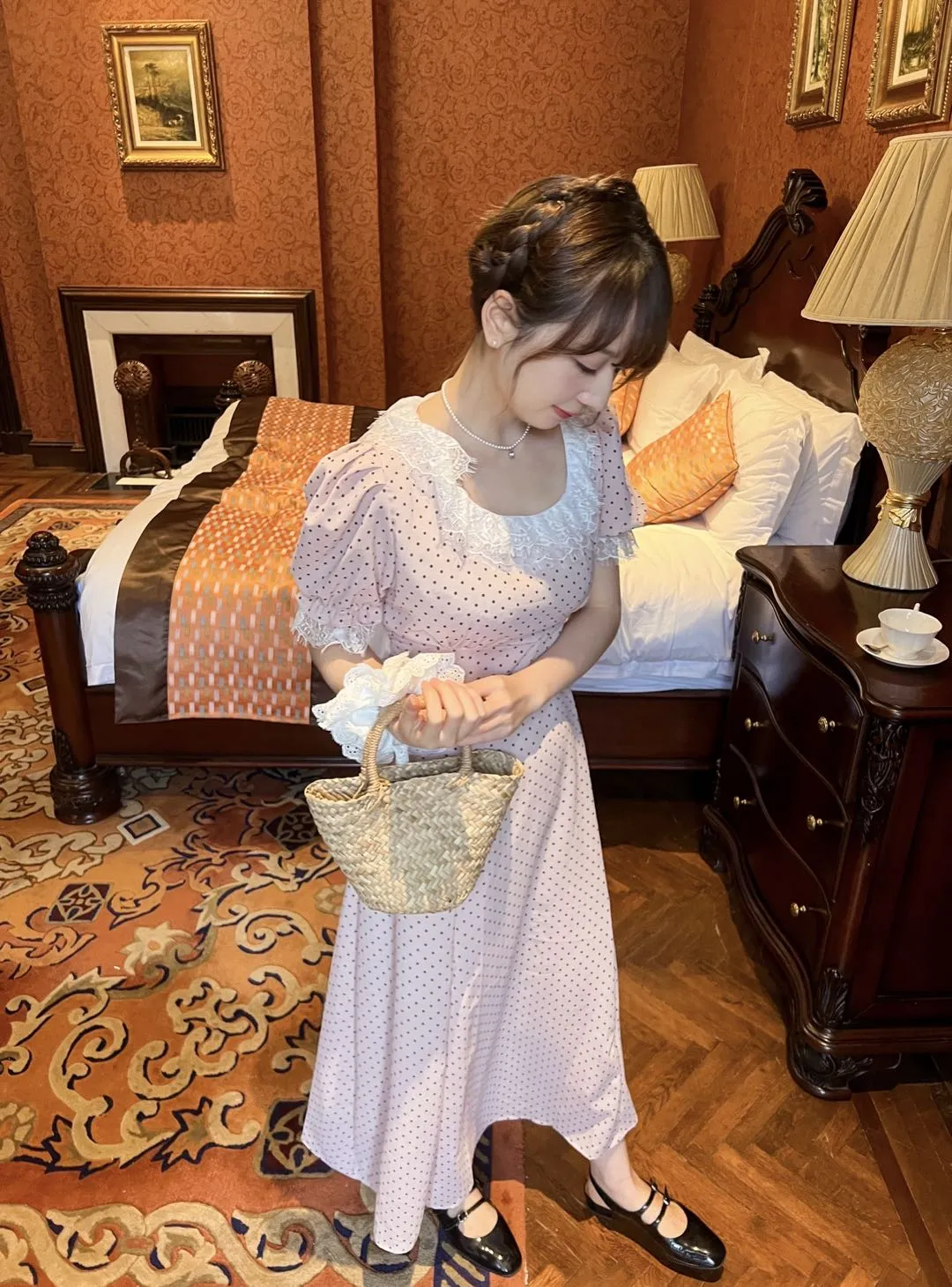 [Rose Candy] Afternoon Tea Polka Dot Dress