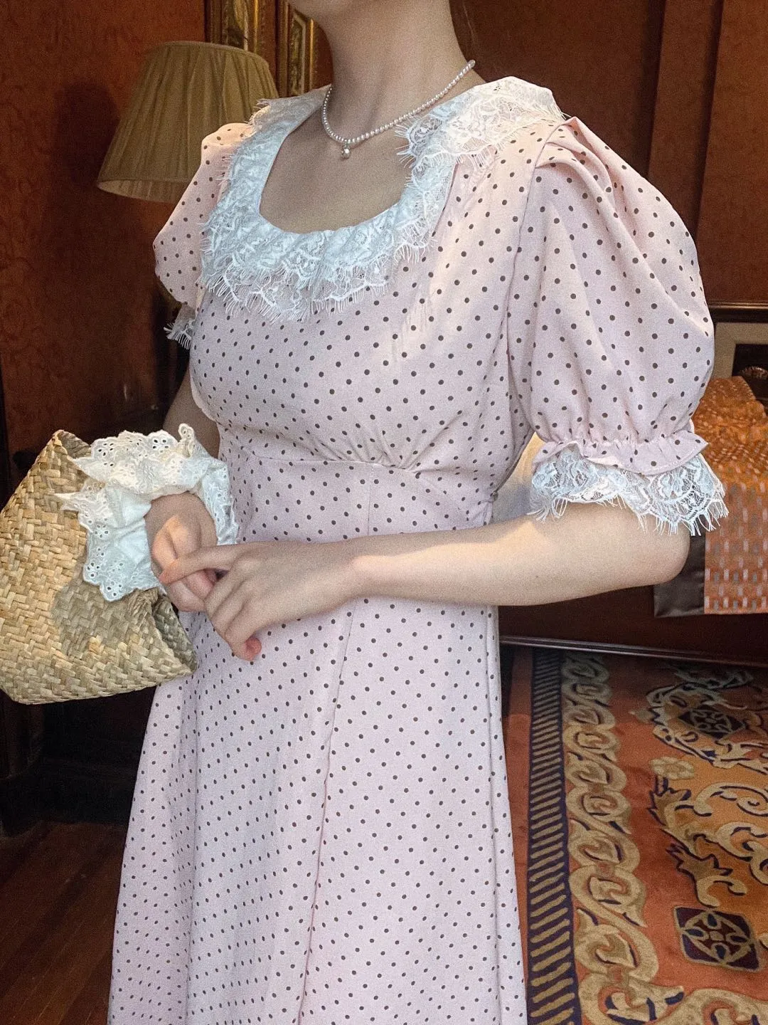 [Rose Candy] Afternoon Tea Polka Dot Dress