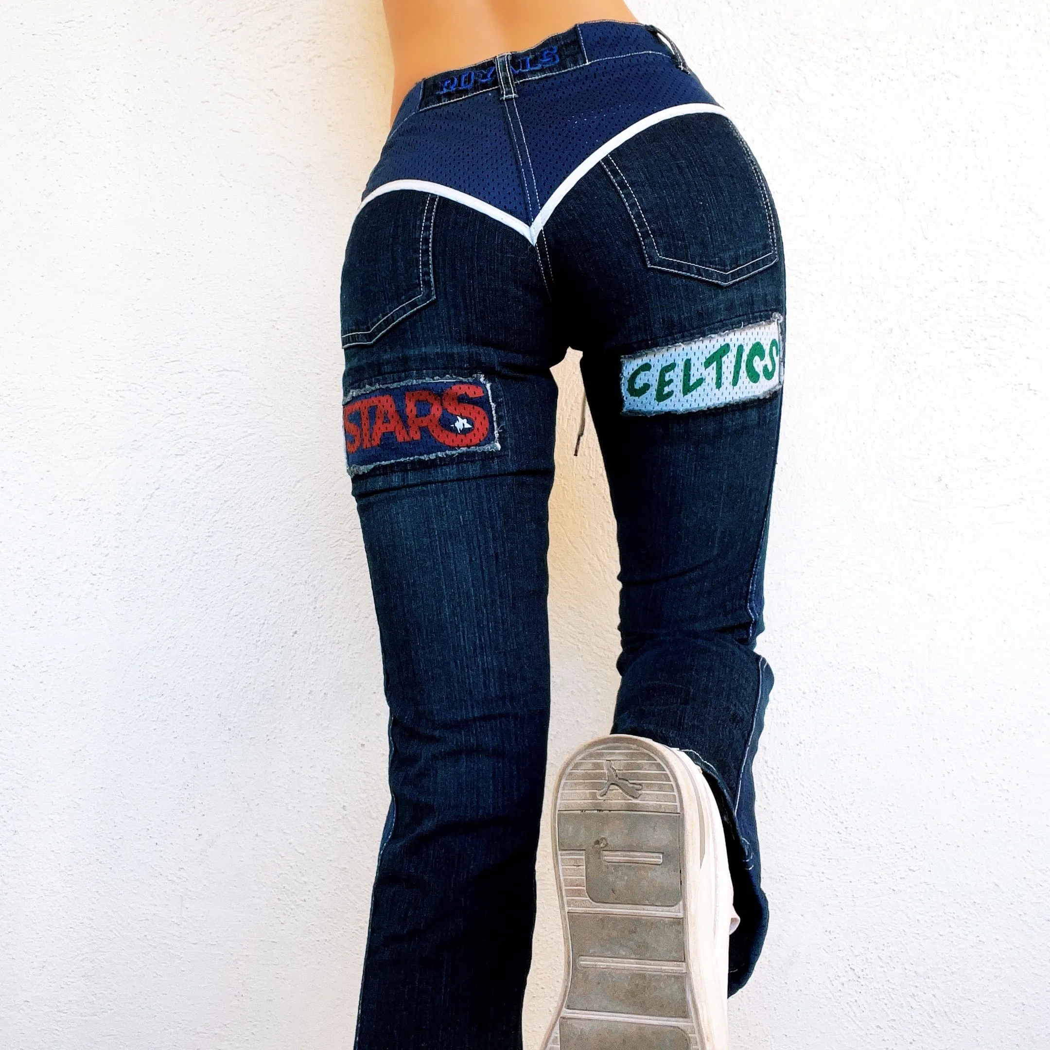 Sporty Lace Up Jeans