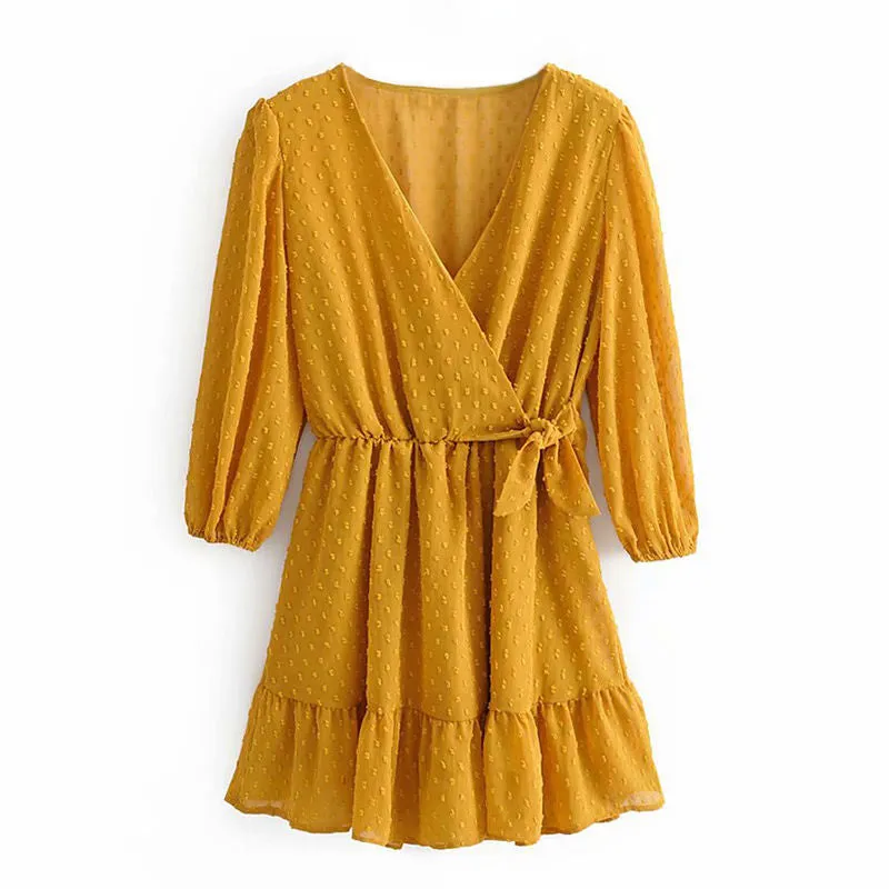 Stella Ruffles Lace Chiffon Dress