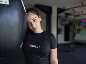 Stylish T shirts for women '#GYMLIFE' Design