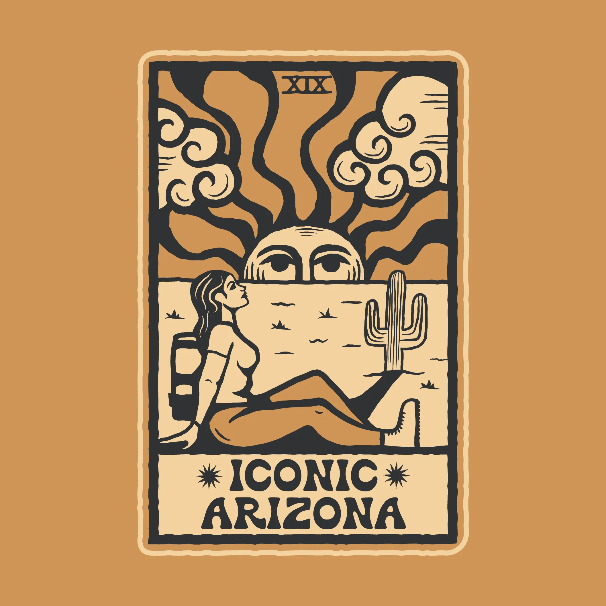 Sun Tarot Unisex Tee - Toast - FINAL SALE