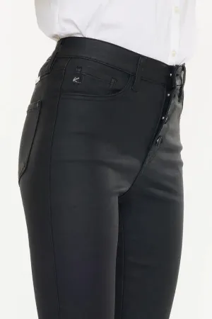 The High Rise Black Faux Leather Jeans
